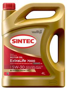 Sintec ExtraLife 7000 SAE 5W-30 ACEA A3/B4 4л синтетика