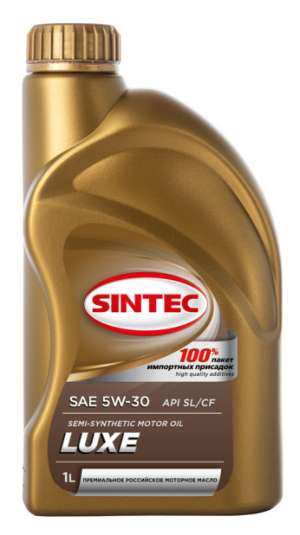 Моторное масло Sintec LUXE SAE 5W-30 API SL/CF 1л  полусинтетика