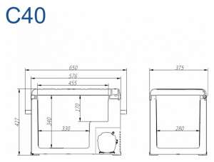 Компрессорный автохолодильник Alpicool C40