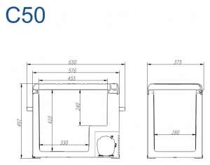 Компрессорный автохолодильник Alpicool C50