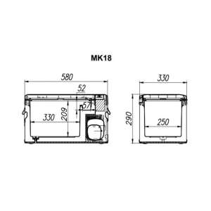 Компрессорный автохолодильник Alpicool MK18