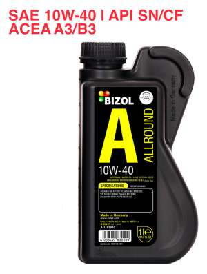 Моторное масло BIZOL Allround 10W-40  API SN/CF, ACEA A3/B3 1л