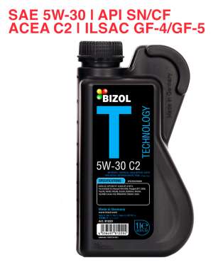 Моторное масло BIZOL Technology 5W-30 API SN/CF, ACEA C2, ILSAC GF-4/GF-5 1л