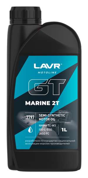 Моторное масло LAVR MOTO GT Marine 2T FC 1л