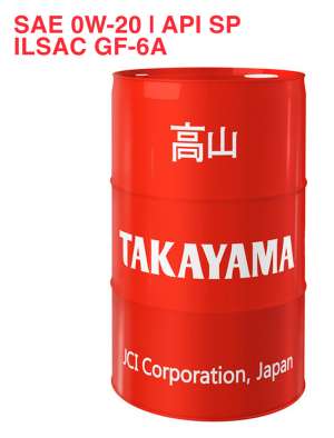 Масло моторное синтетическое TAKAYAMA SAE 0W-20 ILSAC GF-6А, API SP 200л