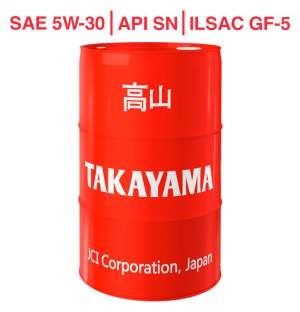 Масло моторное синтетическое TAKAYAMA SAE 5W-40, API SN/CF, ACEA A3/B4 60л бочка