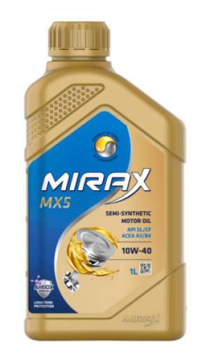 MIRAX MX5 SAE 10W-40 API SL/CF, ACEA A3/B4  1л + 1л + 1л