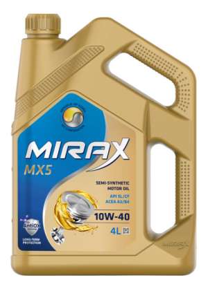 MIRAX MX5 SAE 10W-40 API SL/CF, ACEA A3/B4  4л + 1л Акция