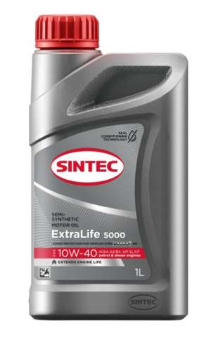 Sintec ExtraLife 5000 SAE 10W-40 ACEA A3/B4 1л полусинтетика