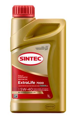 Sintec ExtraLife 7000 SAE 5W-40 ACEA A3/B4 1л синтетика