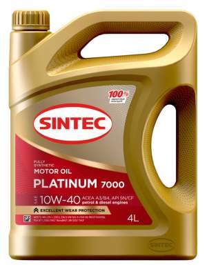 Sintec PLATINUM 7000 SAE 10W-40 ACEA A3/B4 4л