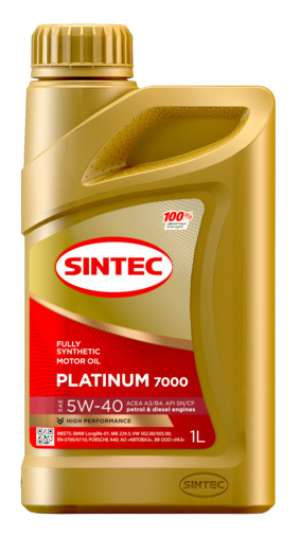 Sintec Platinum 7000 SAE 5W-40 ACEA A3/B4 1л