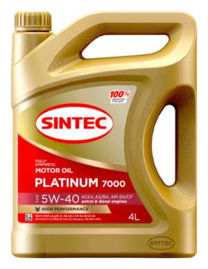 Sintec PLATINUM 7000 SAE 5W-40 ACEA A3/B4 4л