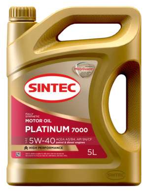 Sintec PLATINUM 7000 SAE 5W-40 API SN/CF ACEA A3/B4 5л