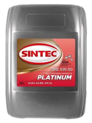 Sintec PLATINUM SAE 5W-30 API SL, ACEA A5/B5 20л