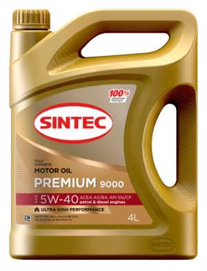 Sintec PREMIUM 9000 SAE 5W-40 API SN/CF ACEA A3/B4 4л