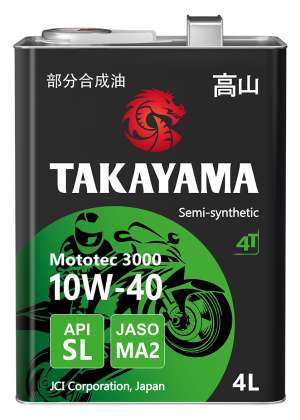 TAKAYAMA Mototec 3000 4T SAE 10W-40 API SL JASO MA2 4л металл