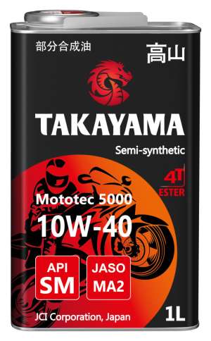 TAKAYAMA Mototec 5000 4T SAE 10W-40 API SM JASO MA-2 1л металл