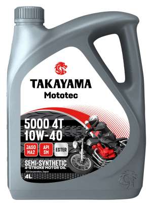 TAKAYAMA Mototec 5000 4T SAE 10W-40 API SM JASO MA-2 4л пластик