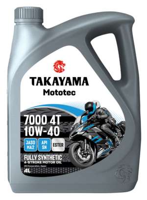 TAKAYAMA Mototec 7000 4T SAE 10W-40 API SN JASO MA-2 4л пластик